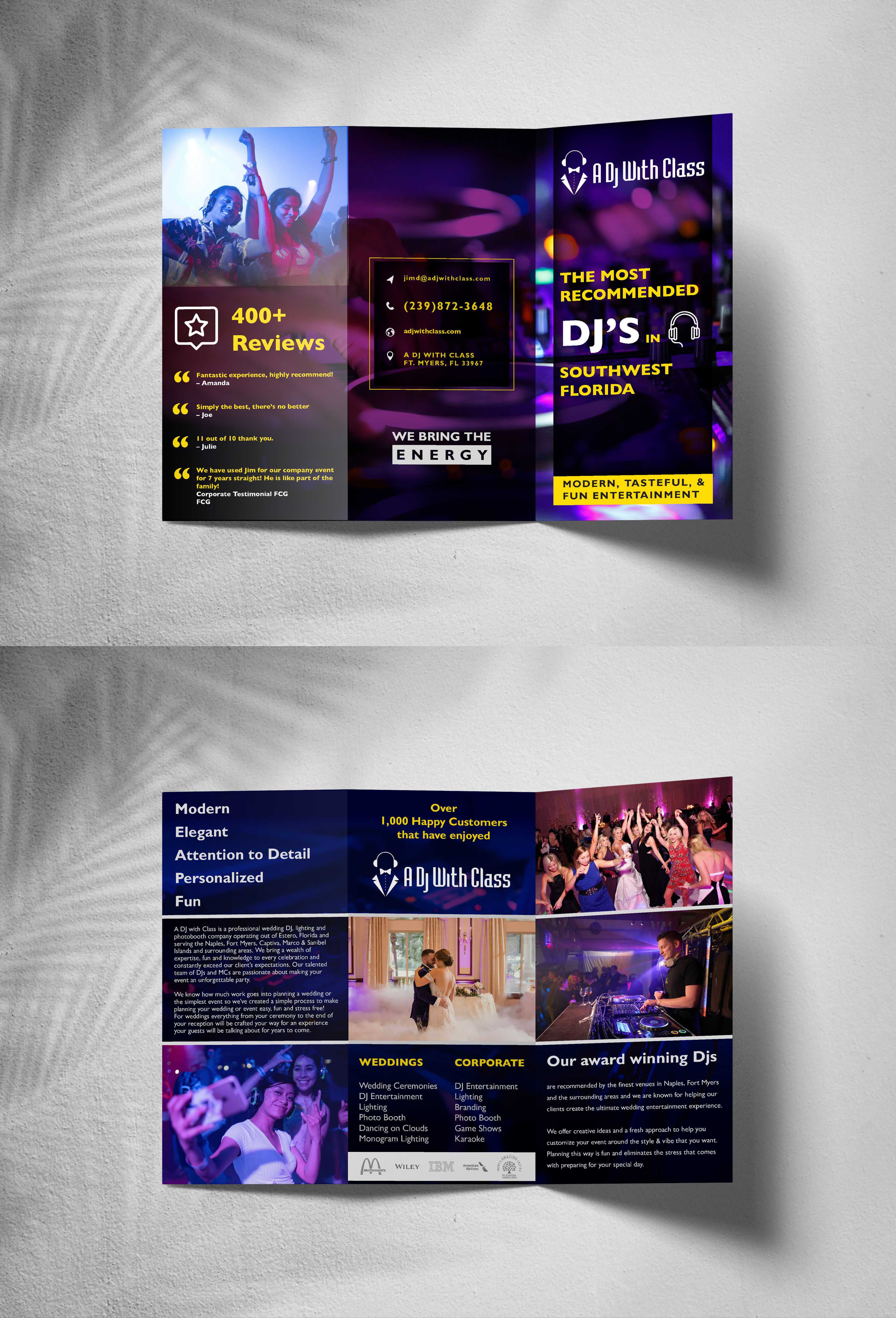 Design de Brochure par saurov pour A Dj With Class | Design #28443951