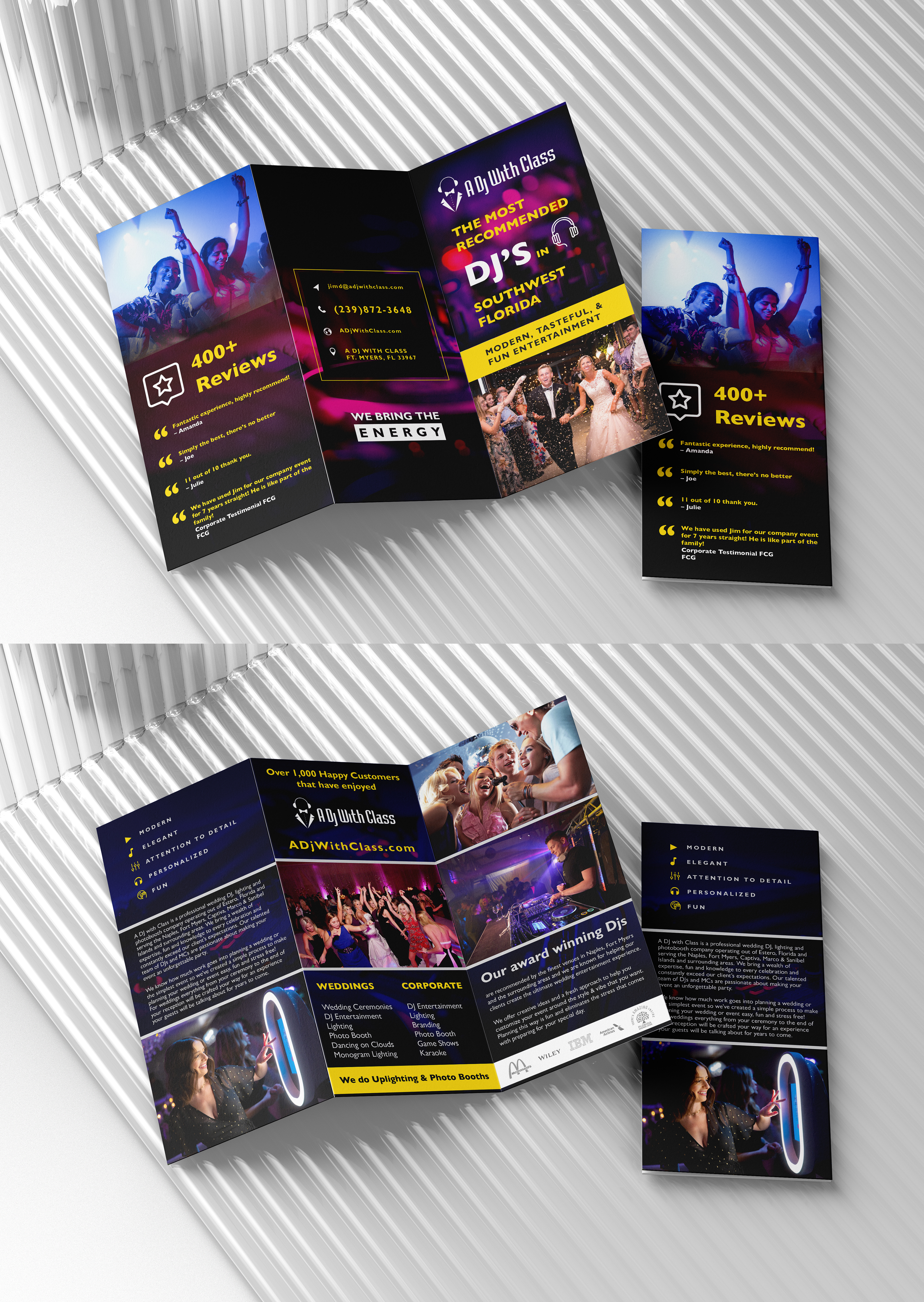 Brochure Design by saurov for A Dj With Class | Design #28452084