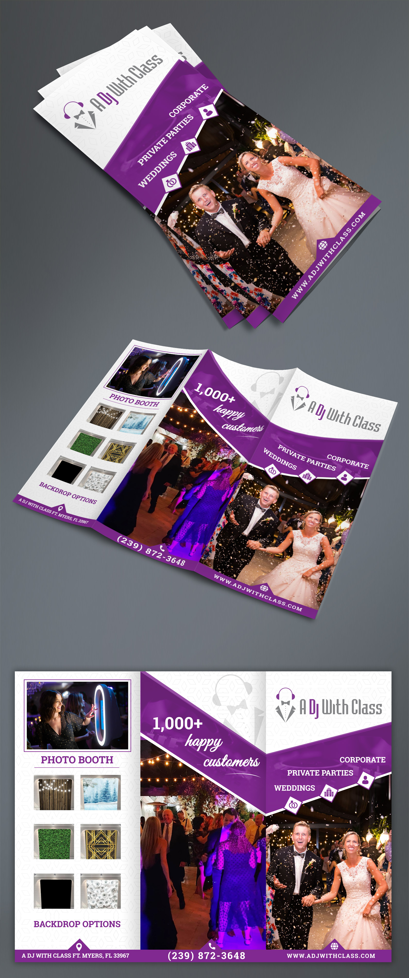 Diseño de Brochure por SAI DESIGNS para A Dj With Class | Diseño #28439012