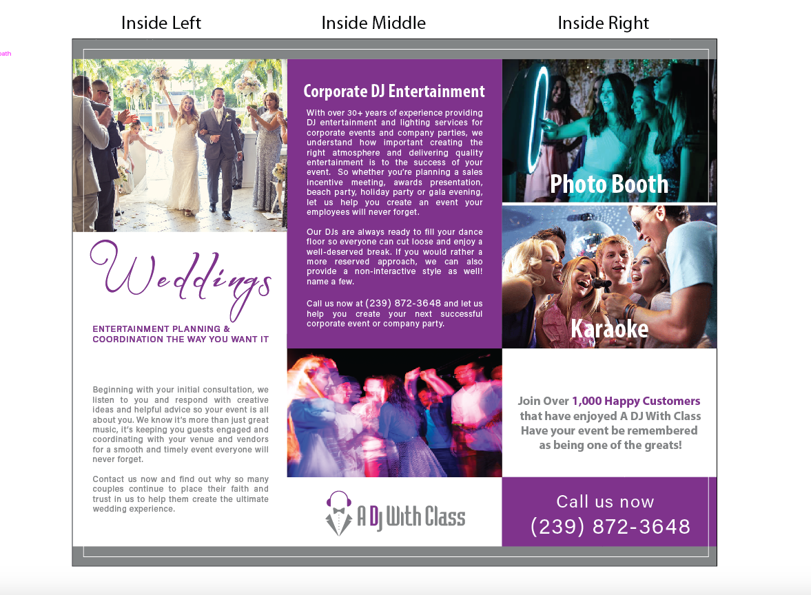 Brochure Design by ngahoang1711 for A Dj With Class | Design #28442588