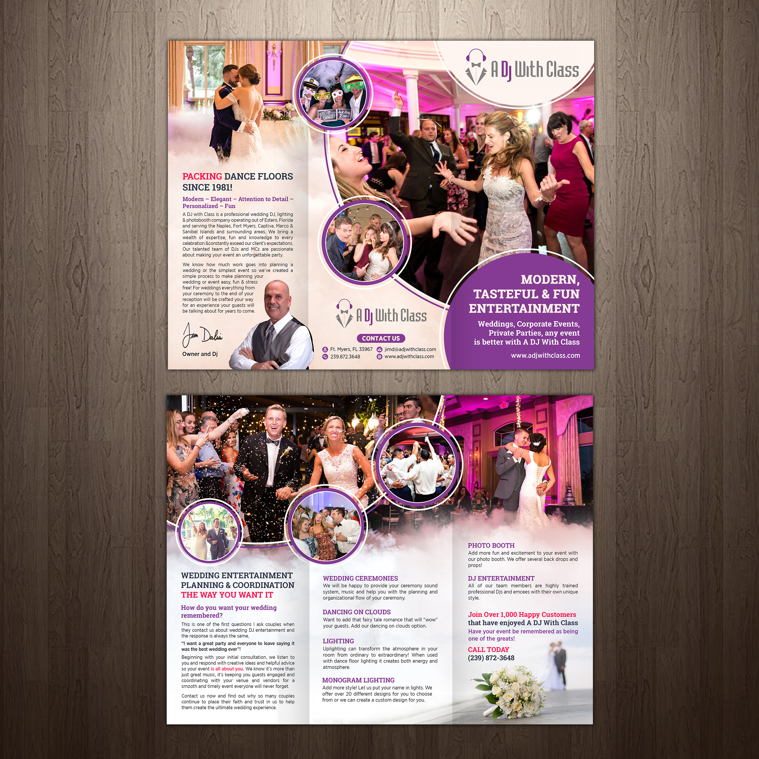 Brochure Design by GraphicsGuru for A Dj With Class | Design #28451861