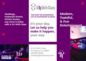 Brochure Design by Dina K for A Dj With Class | Design #28471751