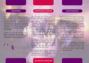 Brochure Design by Dina K for A Dj With Class | Design: #28471752
