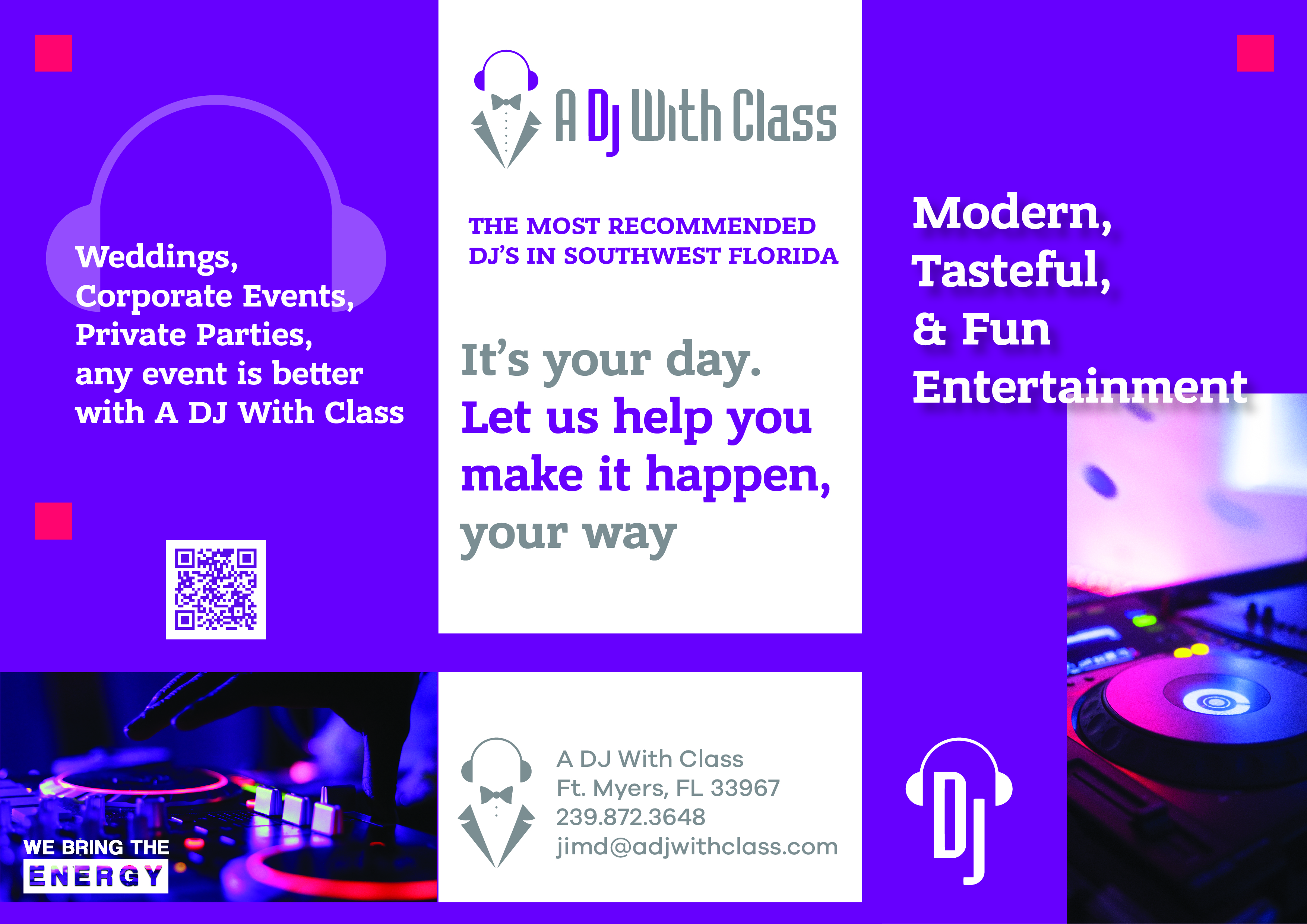 Brochure Design by Dina K for A Dj With Class | Design #28487126