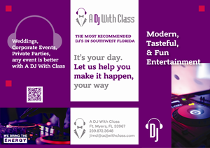 Brochure Design by Dina K for A Dj With Class | Design: #28487126