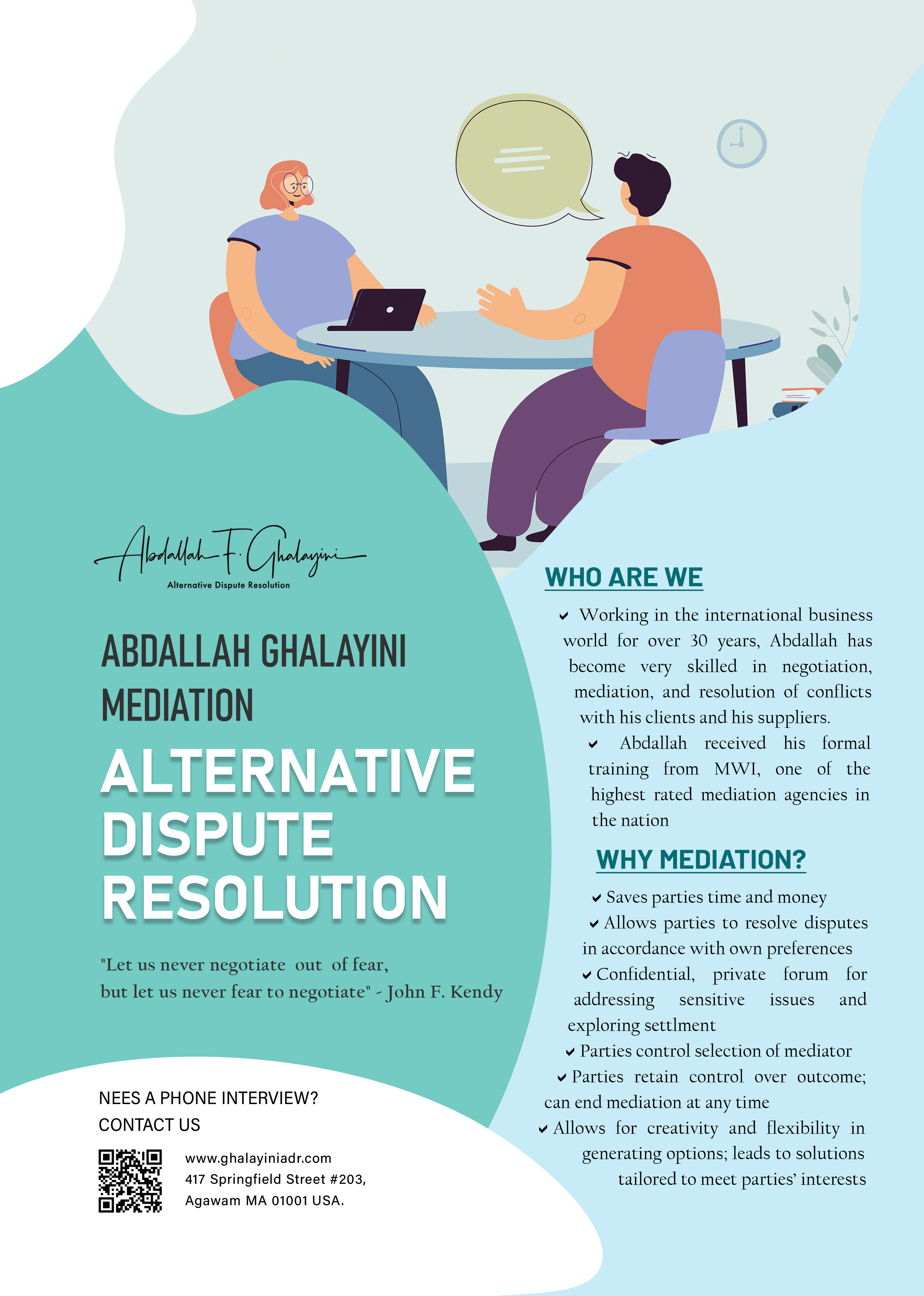Flyer Design by Tran Duong for Ghalayini-ADR | Design #28487327