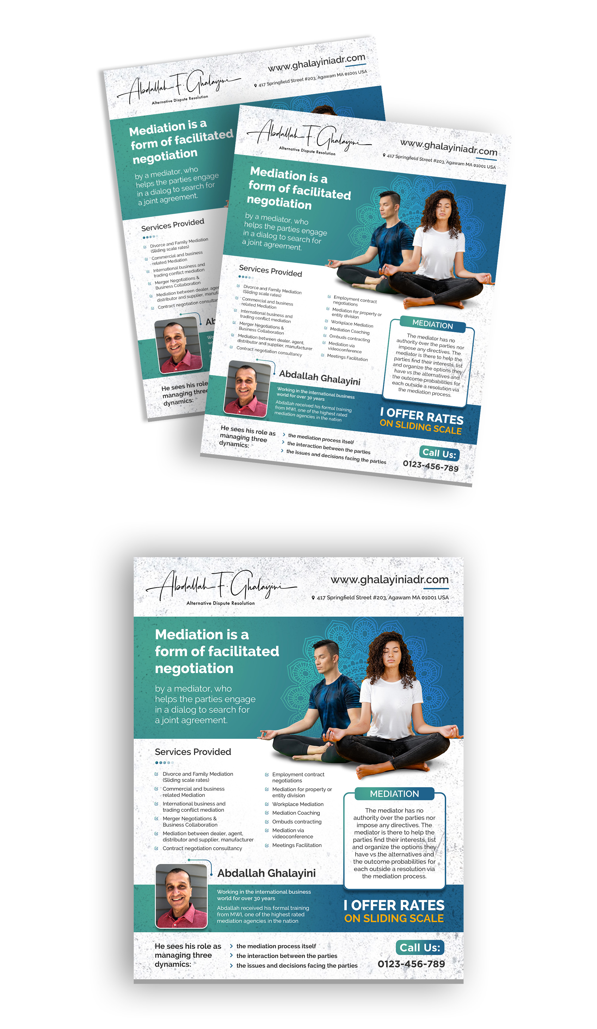 Design de Flyer par debdesign pour Ghalayini-ADR | Design #28469105