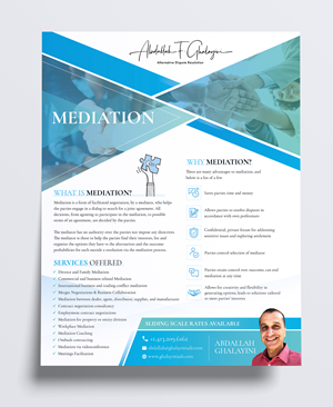 Diseño de Flyer por sun_design para Ghalayini-ADR | Diseño #28484768