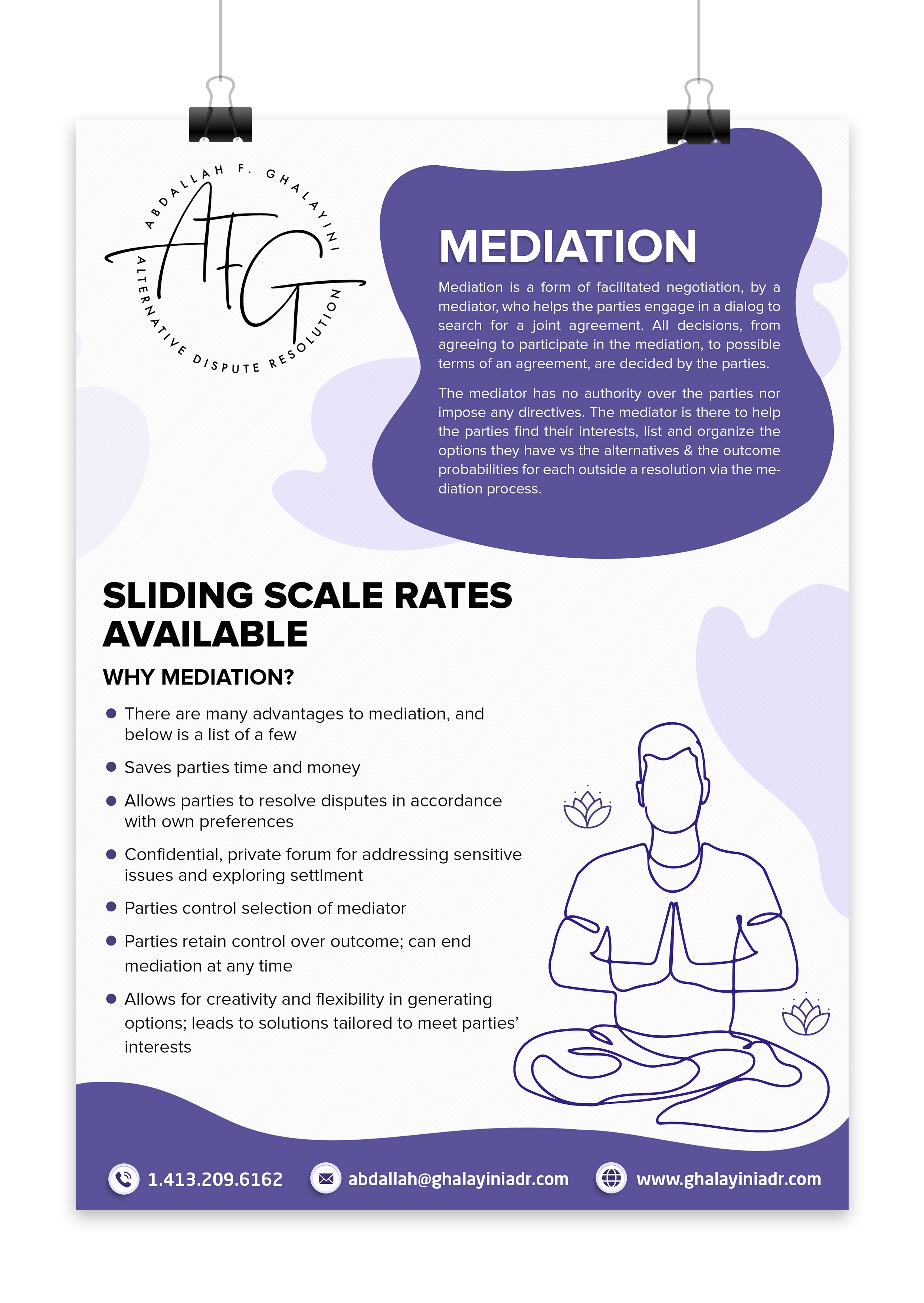 Design de Flyer par SAI DESIGNS pour Ghalayini-ADR | Design #28476358