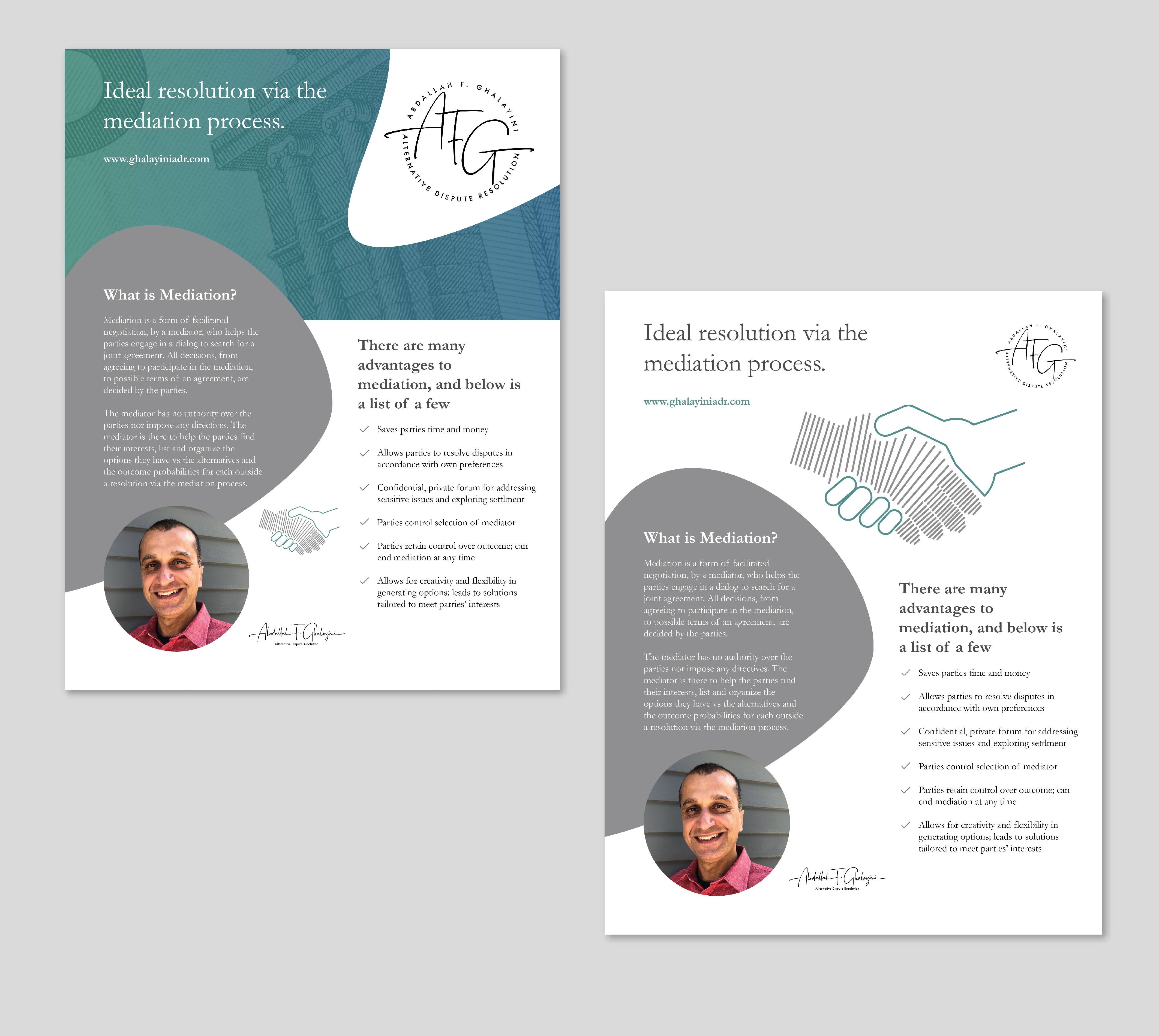 Flyer Design by emoblack989 for Ghalayini-ADR | Design #28463958