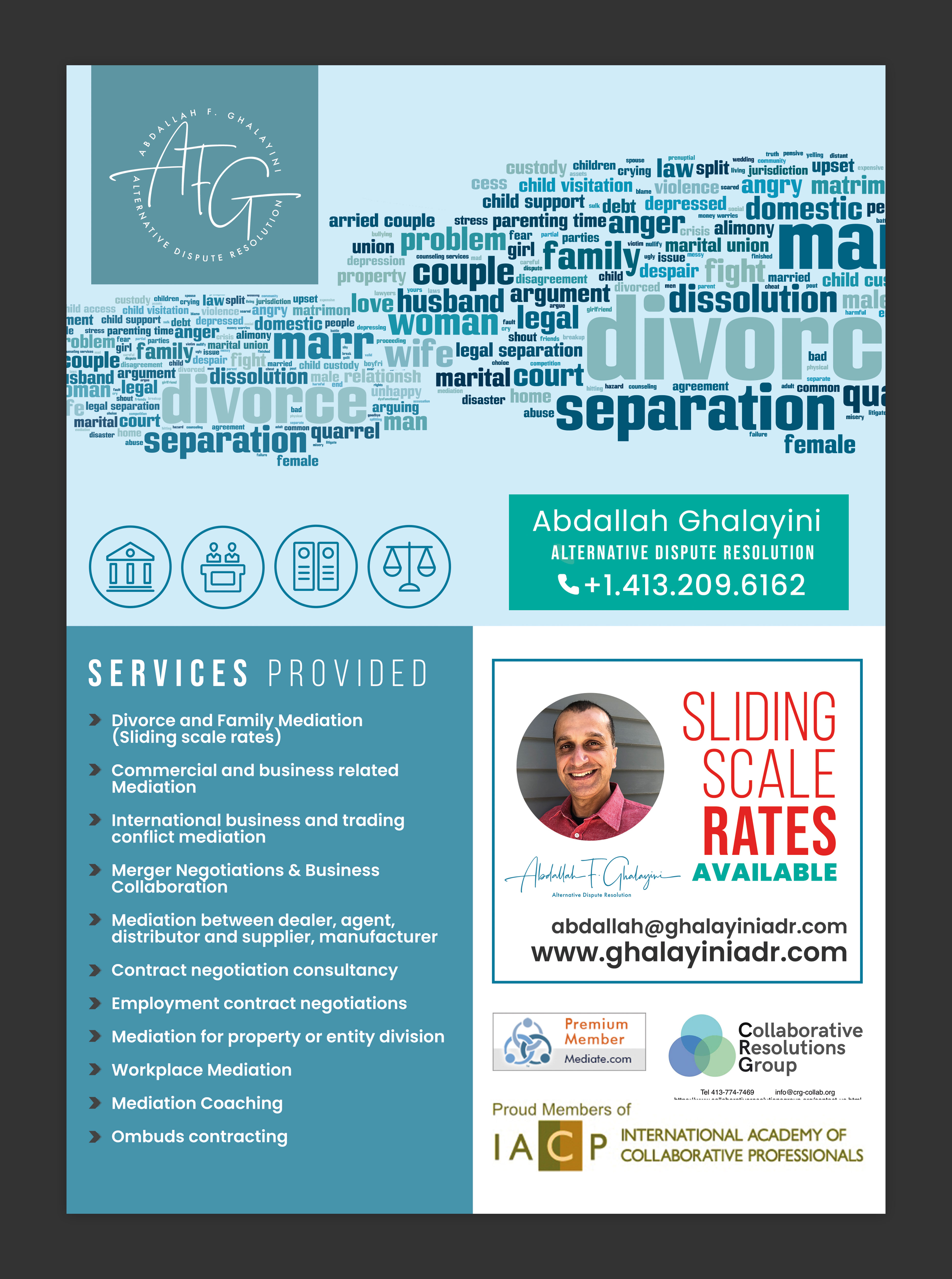 Flyer-Design von HeshanKavinda für Ghalayini-ADR | Design #28489360