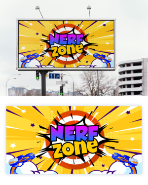 Nerf Zone Banner for Indoor Arena | Signage Design by ZeneFashions
