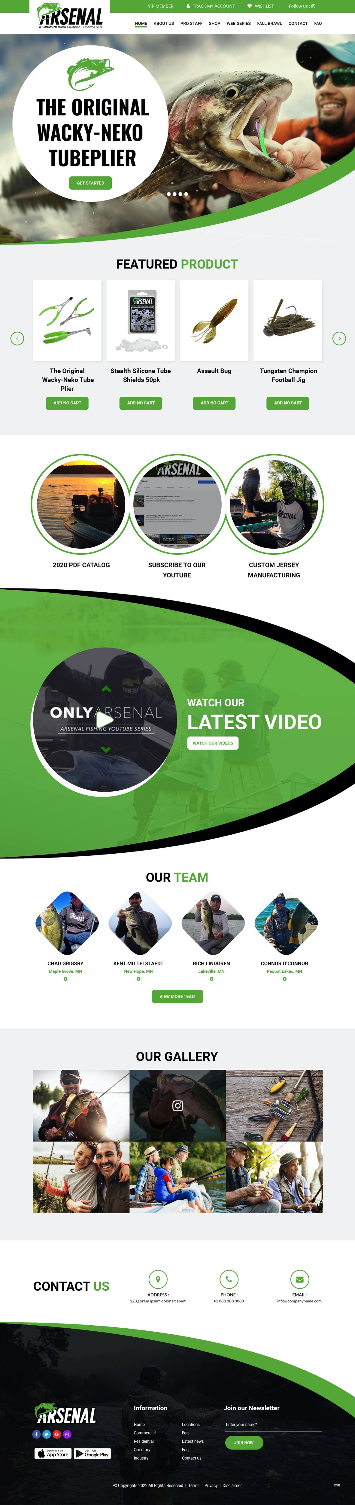 Wordpress Design by pb for Arsenal Fishing | Design #28448616