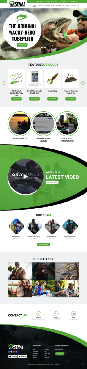 Wordpress Design by pb for Arsenal Fishing | Design: #28448616