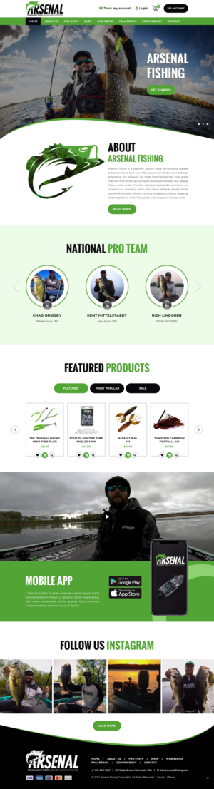 Wordpress Design by pb for Arsenal Fishing | Design: #28448619