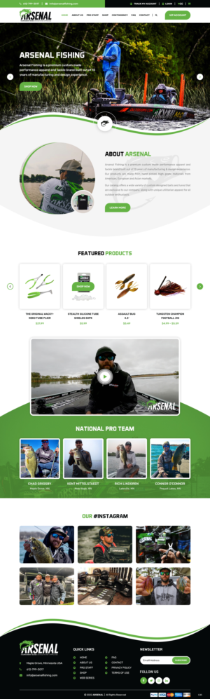 Diseño Wordpress por pb para Arsenal Fishing | Diseño #28448628