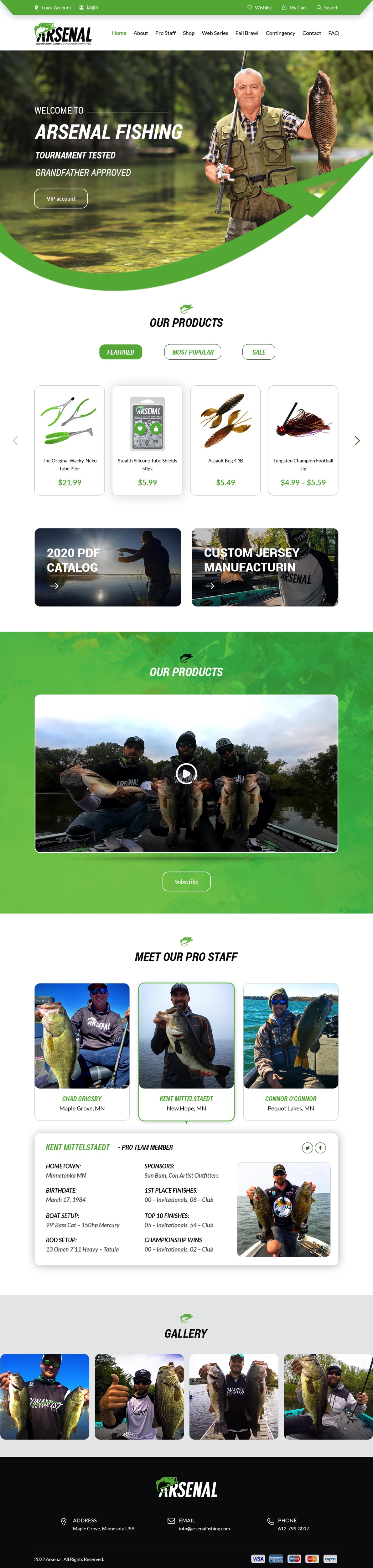 Wordpress Design by pb for Arsenal Fishing | Design #28448631