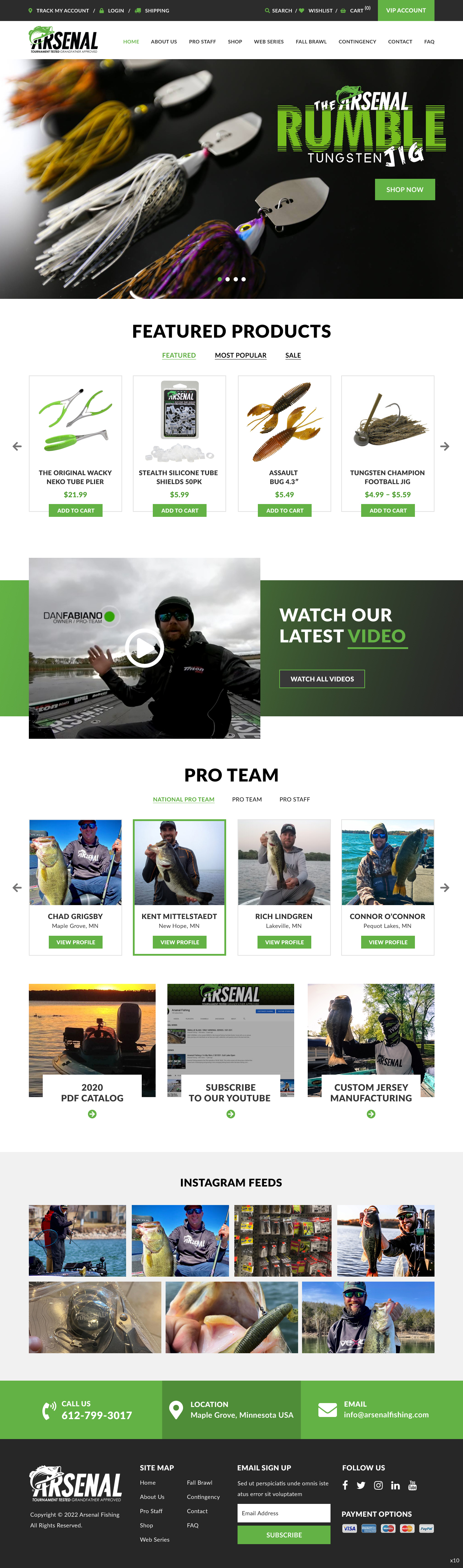 Wordpress Design by pb for Arsenal Fishing | Design #28448632