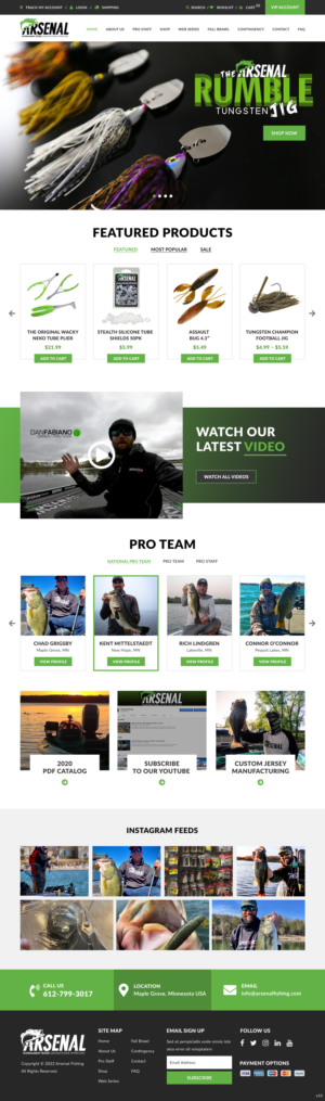 Wordpress Design by pb for Arsenal Fishing | Design: #28448632