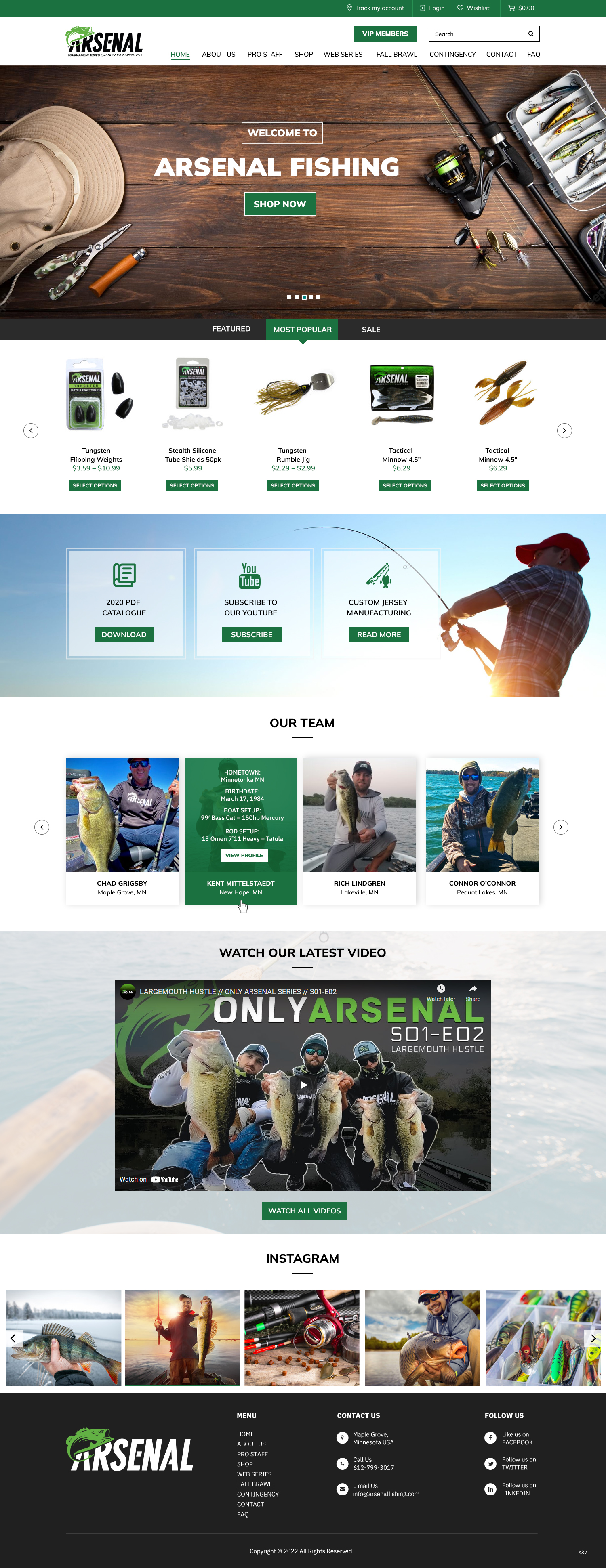 Wordpress Design by pb for Arsenal Fishing | Design #28448634