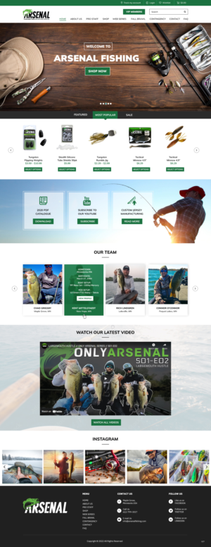 Wordpress Design by pb for Arsenal Fishing | Design: #28448634