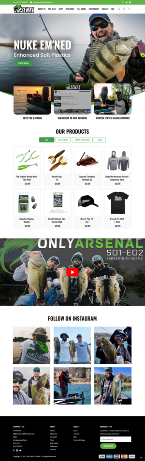 Wordpress Design by pb for Arsenal Fishing | Design: #28454678