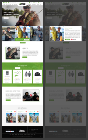 Wordpress Design by pb for Arsenal Fishing | Design: #28454679
