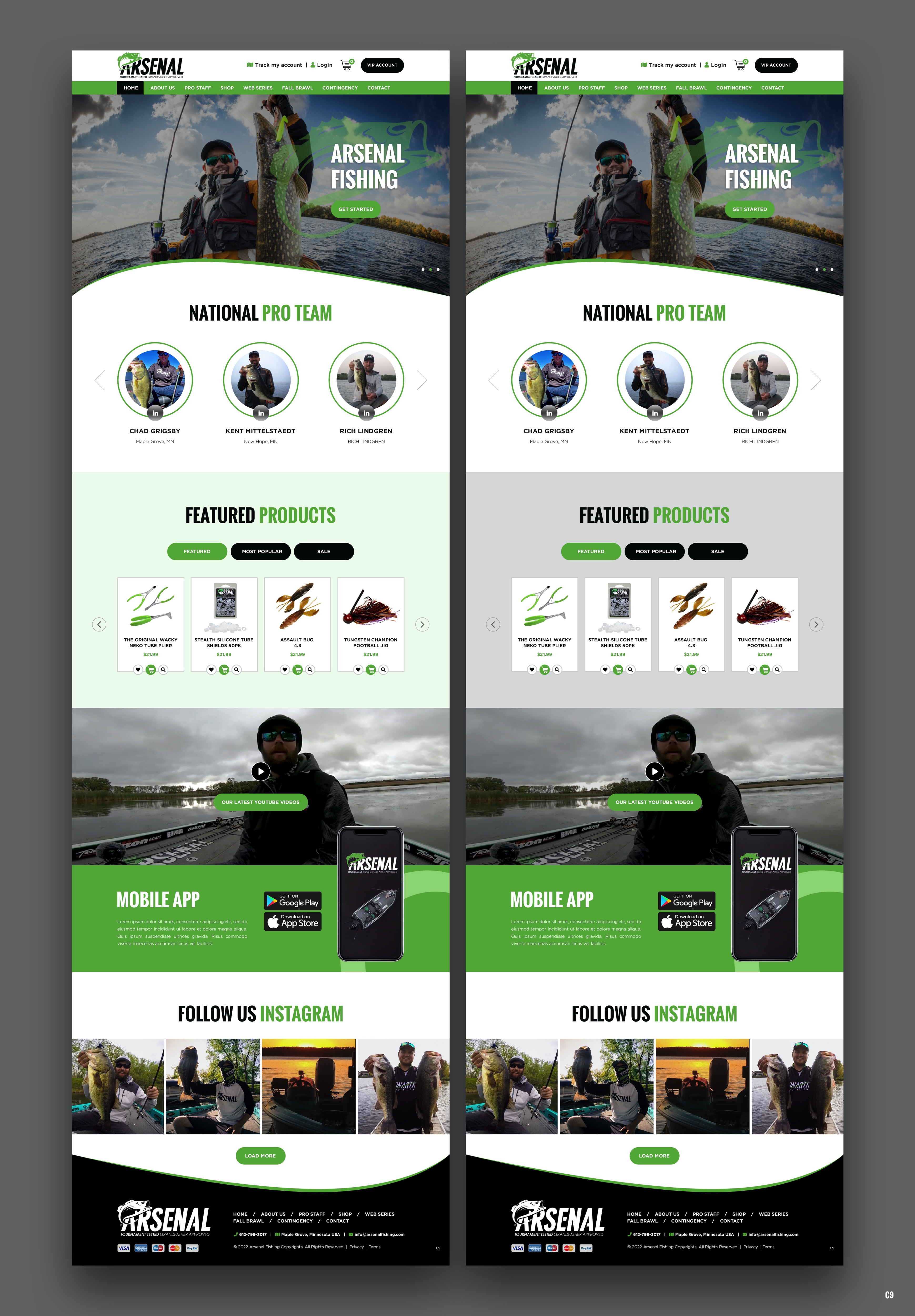 Wordpress Design by pb for Arsenal Fishing | Design #28454734