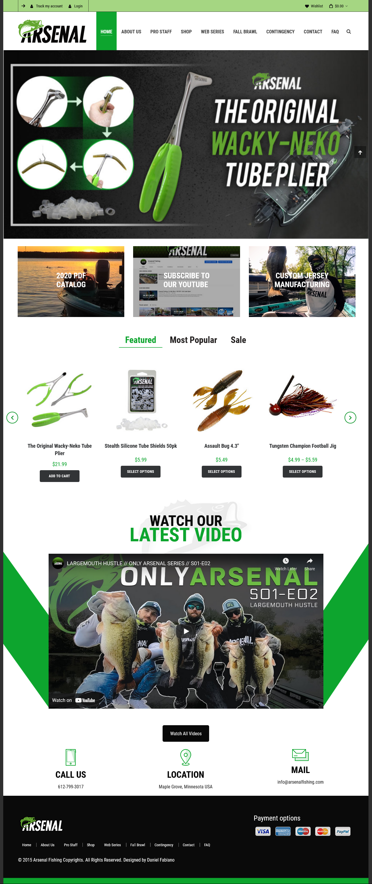 Wordpress Design by nzdesigners for Arsenal Fishing | Design #28445377
