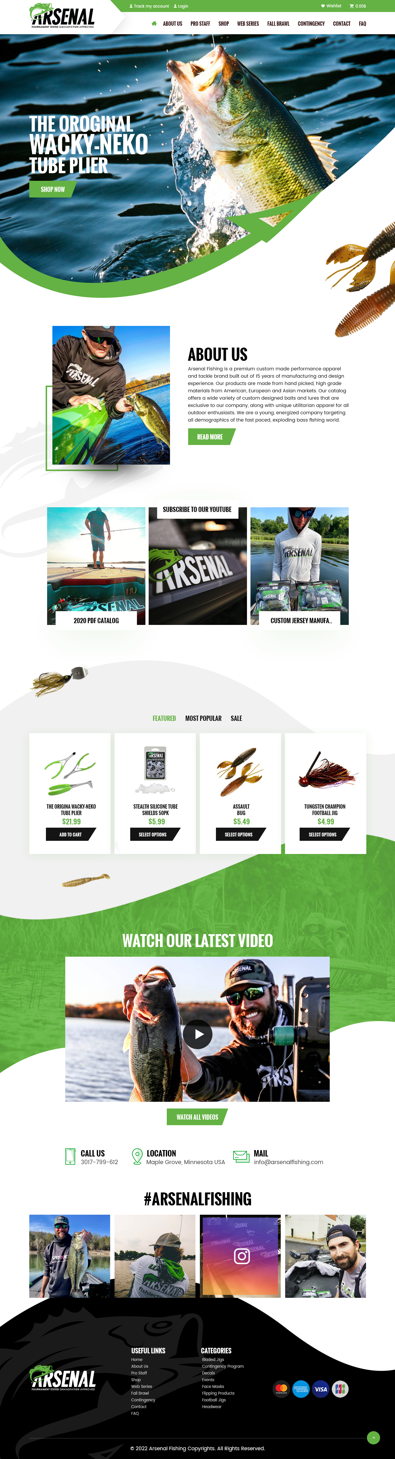 Wordpress Design by nzdesigners for Arsenal Fishing | Design #28451840