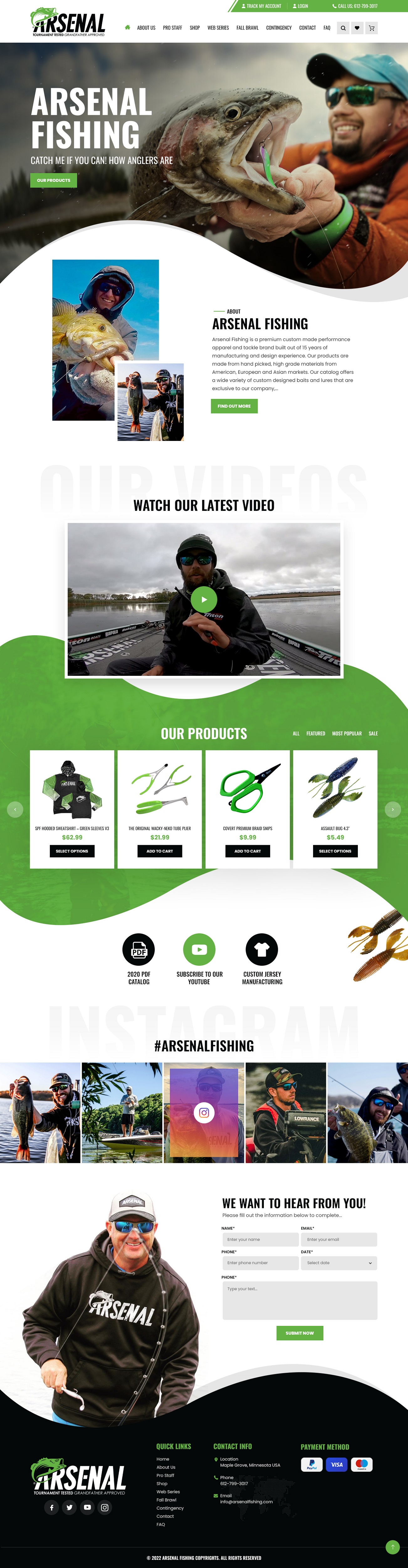 Diseño Wordpress por nzdesigners para Arsenal Fishing | Diseño #28451875