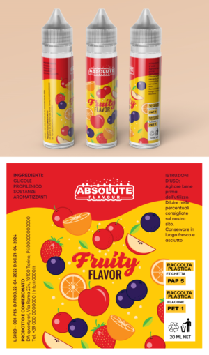 Premium modern eliquids labels 84.5 x 80 mm | Label Design by Sana Creativos
