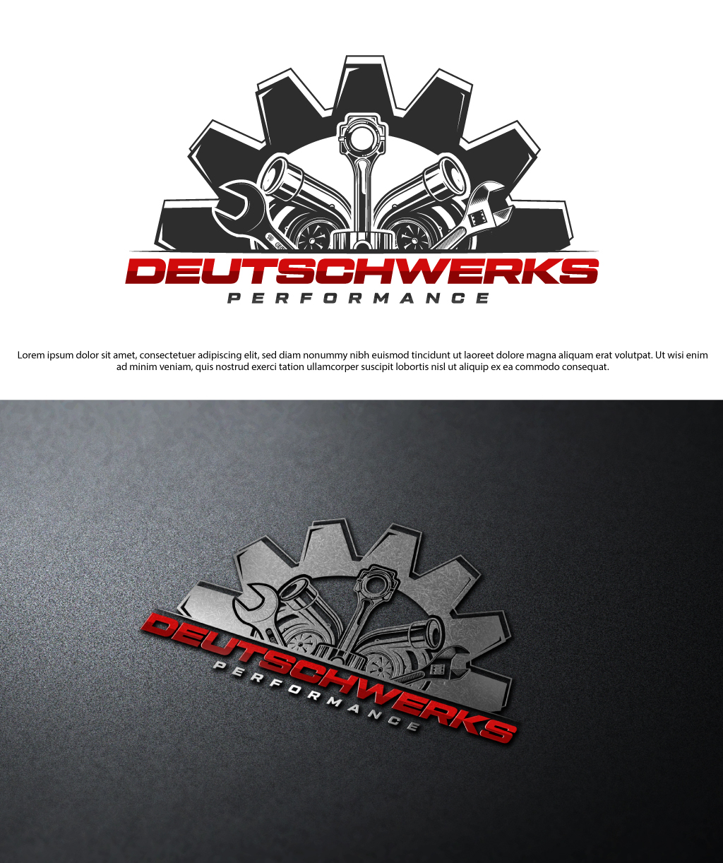 Logo Design by YERR® for deutschwerks european auto  | Design #28450625