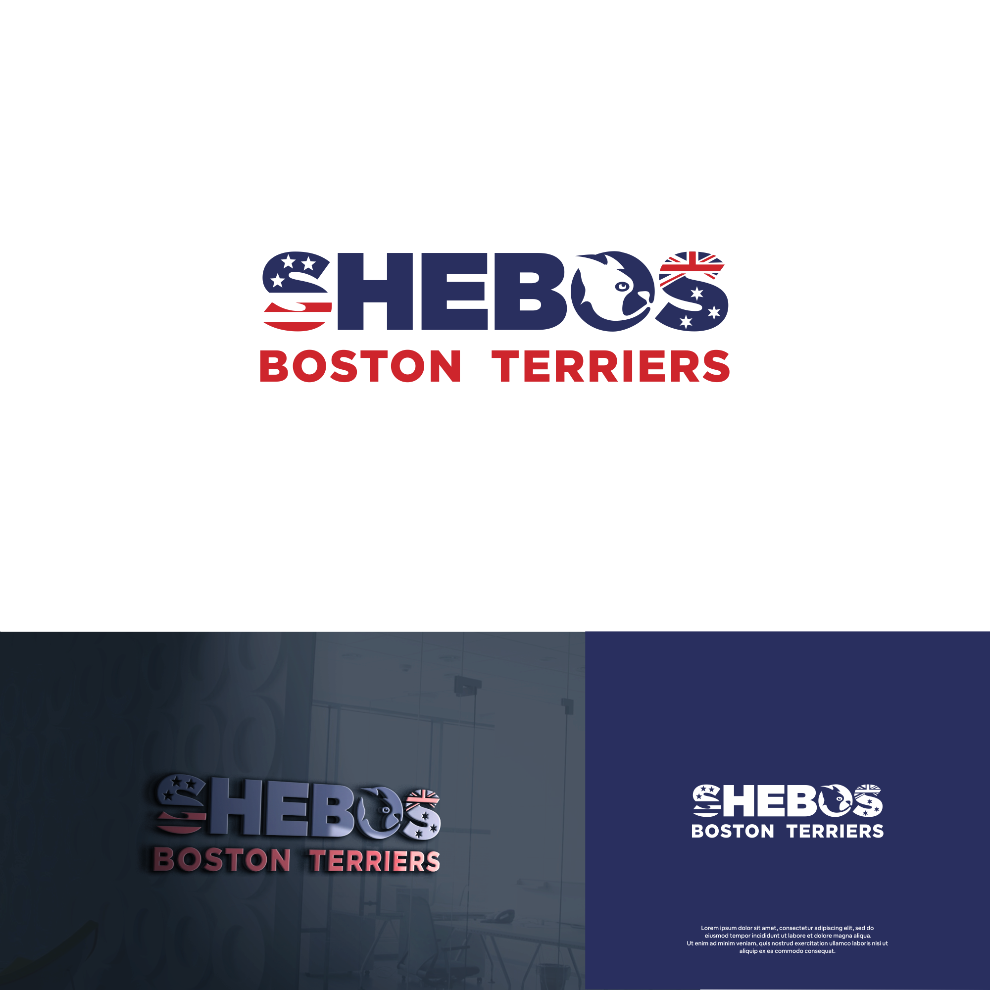 Logo Design by DesignFirst for Shebos Boston Terriers | Design #28450420