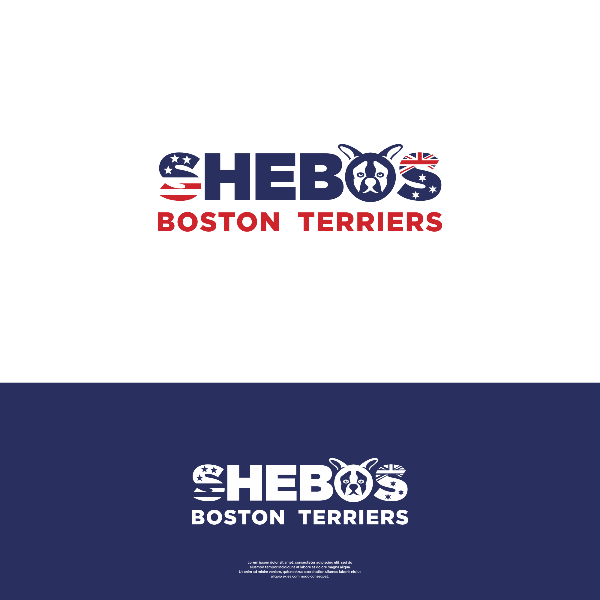 Logo Design by DesignFirst for Shebos Boston Terriers | Design #28450458