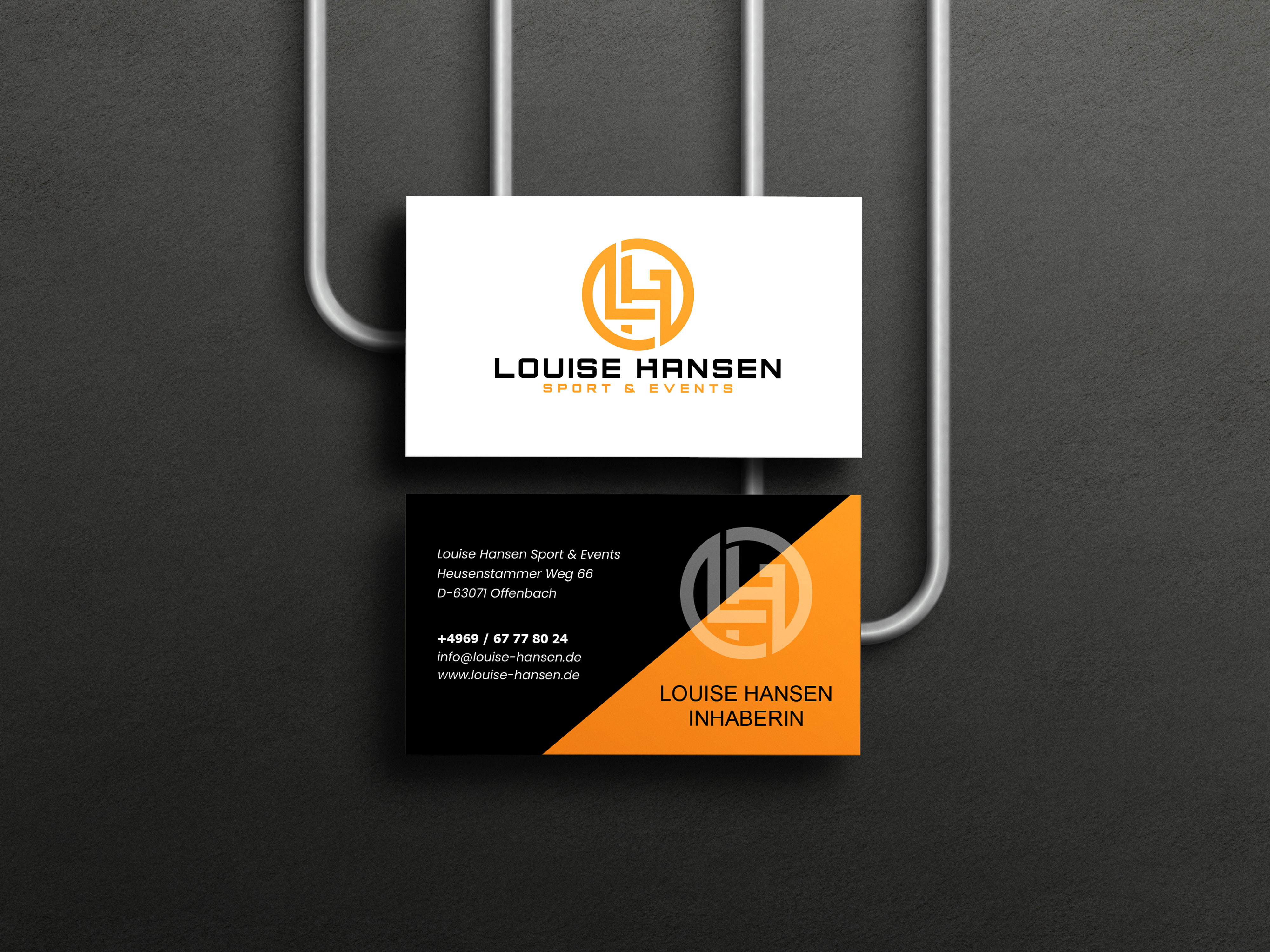 Business Card Design by Omee for Louise Hansen Sport & Events | Design #28452102