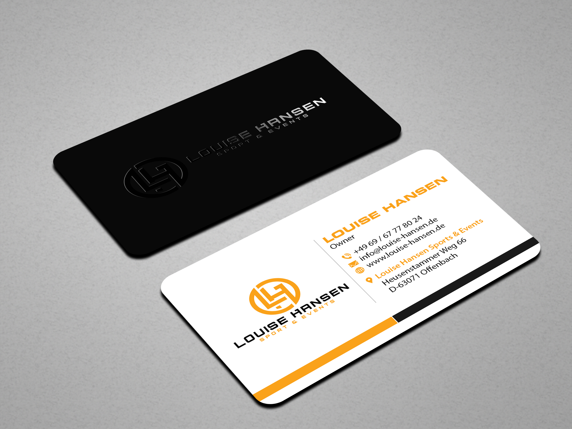 Business Card Design by Creations Box 2015 for Louise Hansen Sport & Events | Design #28450988