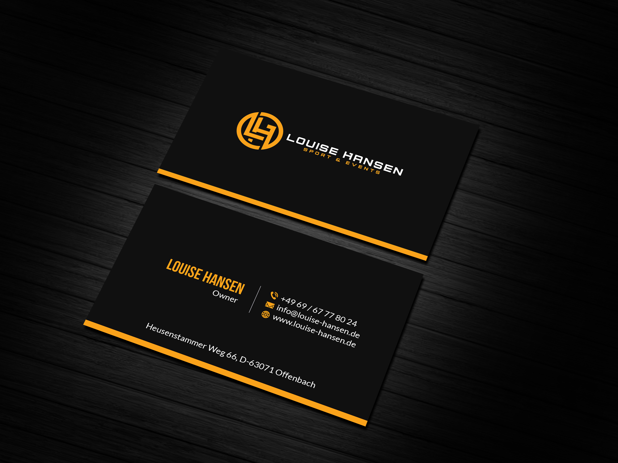 Business Card Design by Creations Box 2015 for Louise Hansen Sport & Events | Design #28451460
