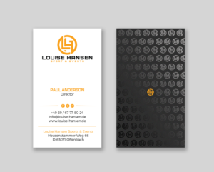 Visitenkarten-Design von Tripti Ranjan Gain für Louise Hansen Sport & Events | Design: #28449180