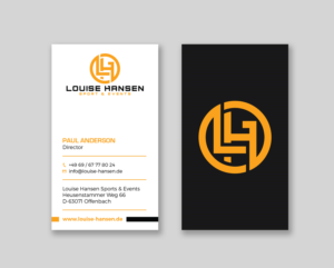 Visitenkarten-Design von Tripti Ranjan Gain für Louise Hansen Sport & Events | Design: #28449181