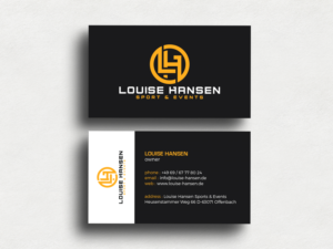 Visitenkarten-Design von Tripti Ranjan Gain für Louise Hansen Sport & Events | Design: #28449184