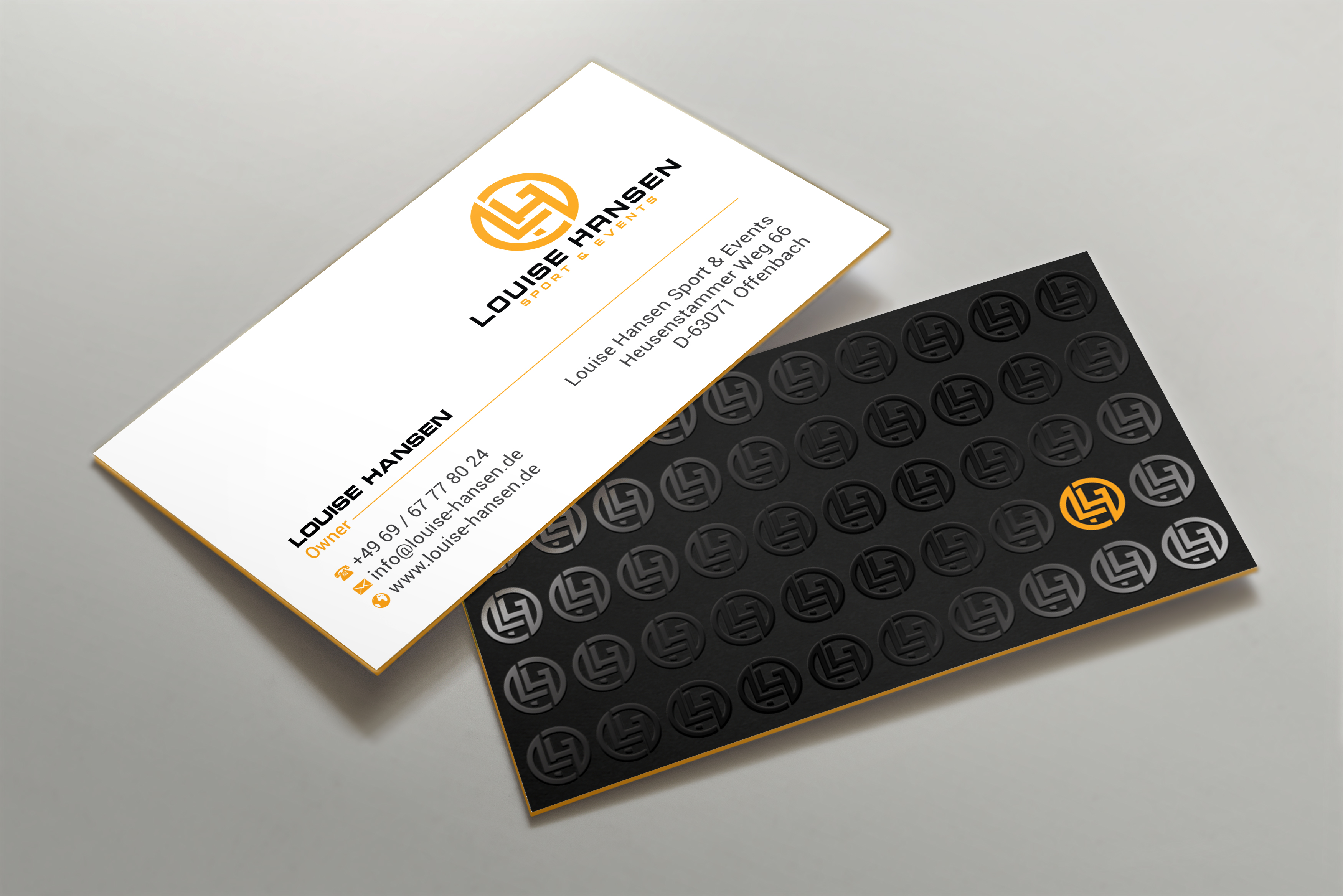 Business Card Design by R.design for Louise Hansen Sport & Events | Design #28448755