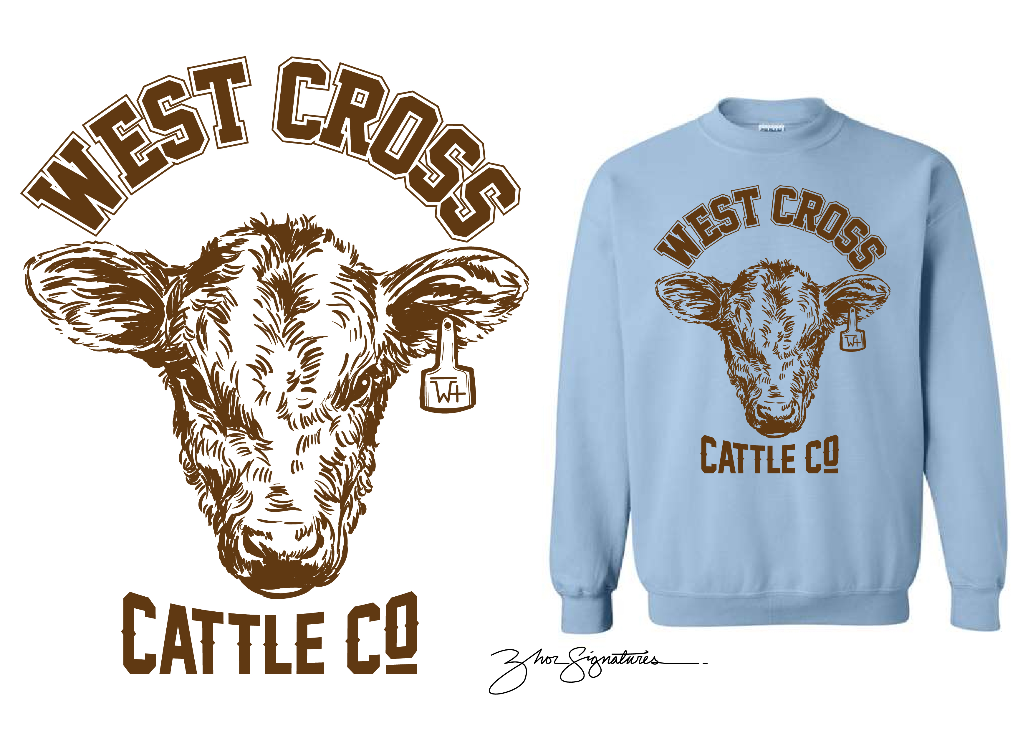 T-shirt Design by Zhor Signatures for West Cross Ranch | Design #28469214