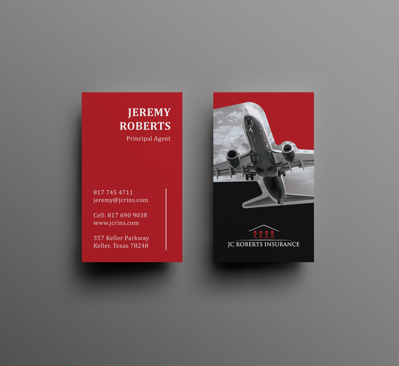 Diseño de Tarjeta de Presentación por JK18 para JC Roberts Insurance | Diseño #28459822