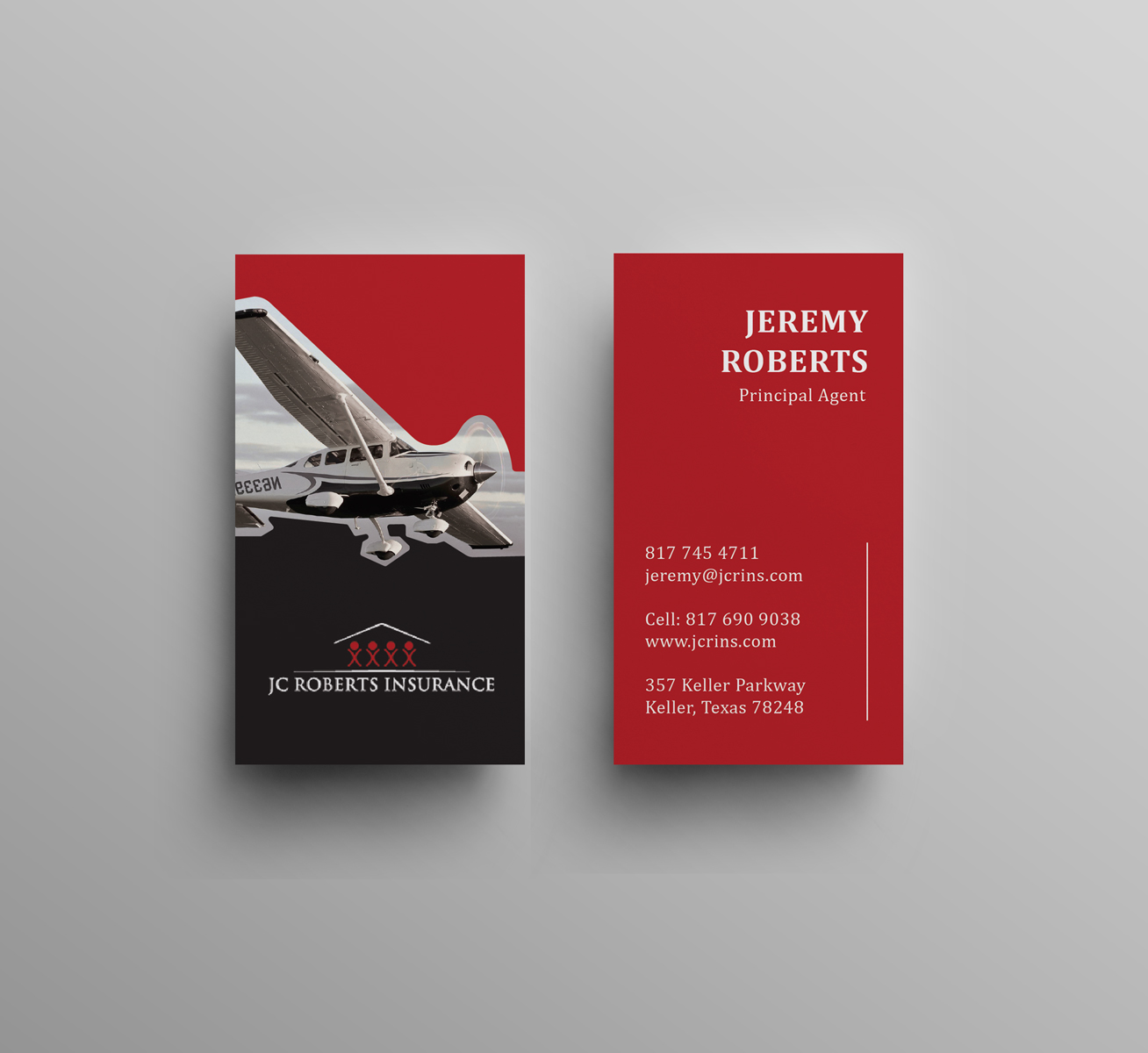 Diseño de Tarjeta de Presentación por JK18 para JC Roberts Insurance | Diseño #28486850