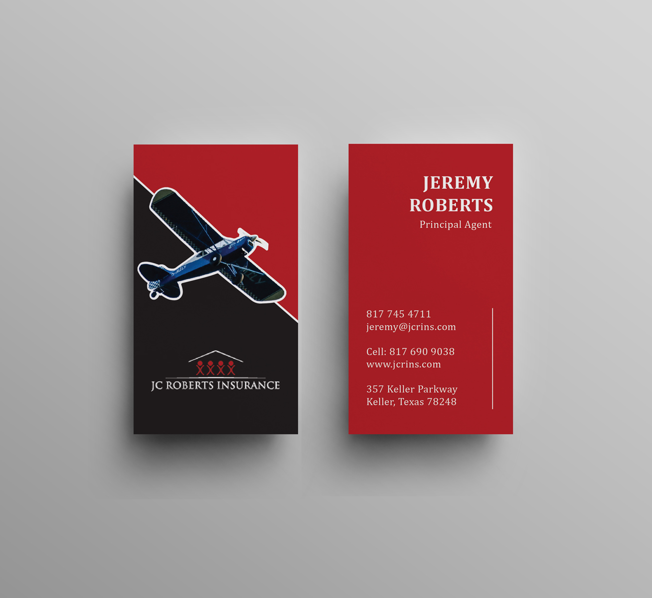 Diseño de Tarjeta de Presentación por JK18 para JC Roberts Insurance | Diseño #28486904