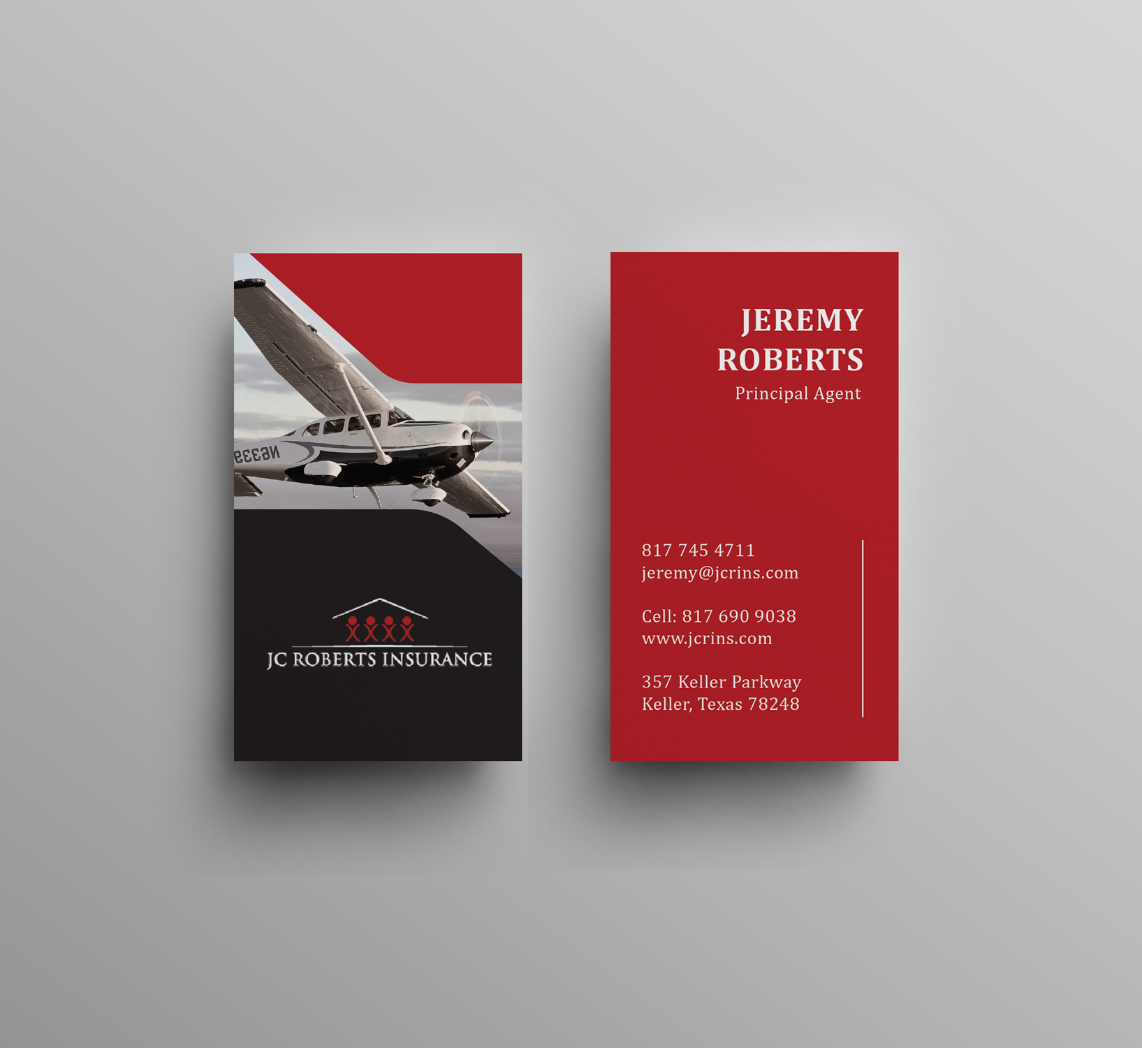 Diseño de Tarjeta de Presentación por JK18 para JC Roberts Insurance | Diseño #28487086