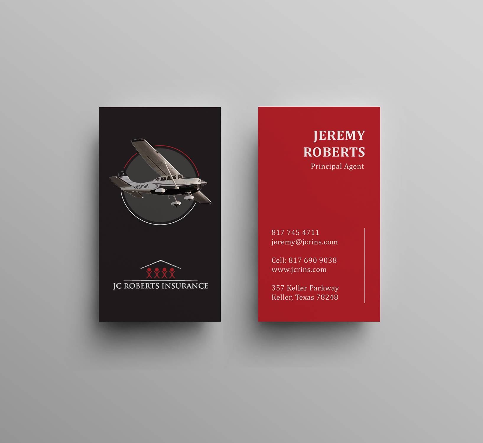 Diseño de Tarjeta de Presentación por JK18 para JC Roberts Insurance | Diseño #28491917