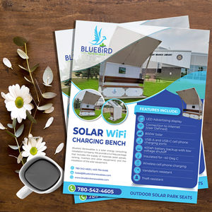 Solar WiFi Charging Bench | Flyer-Design von alex989