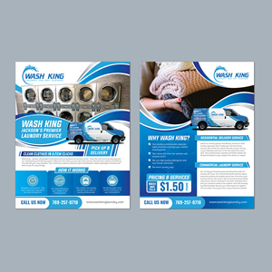 Laundry pickup and delivery flyer 